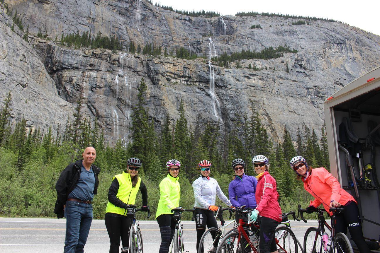 Riders regrouping at the Weeping Wall