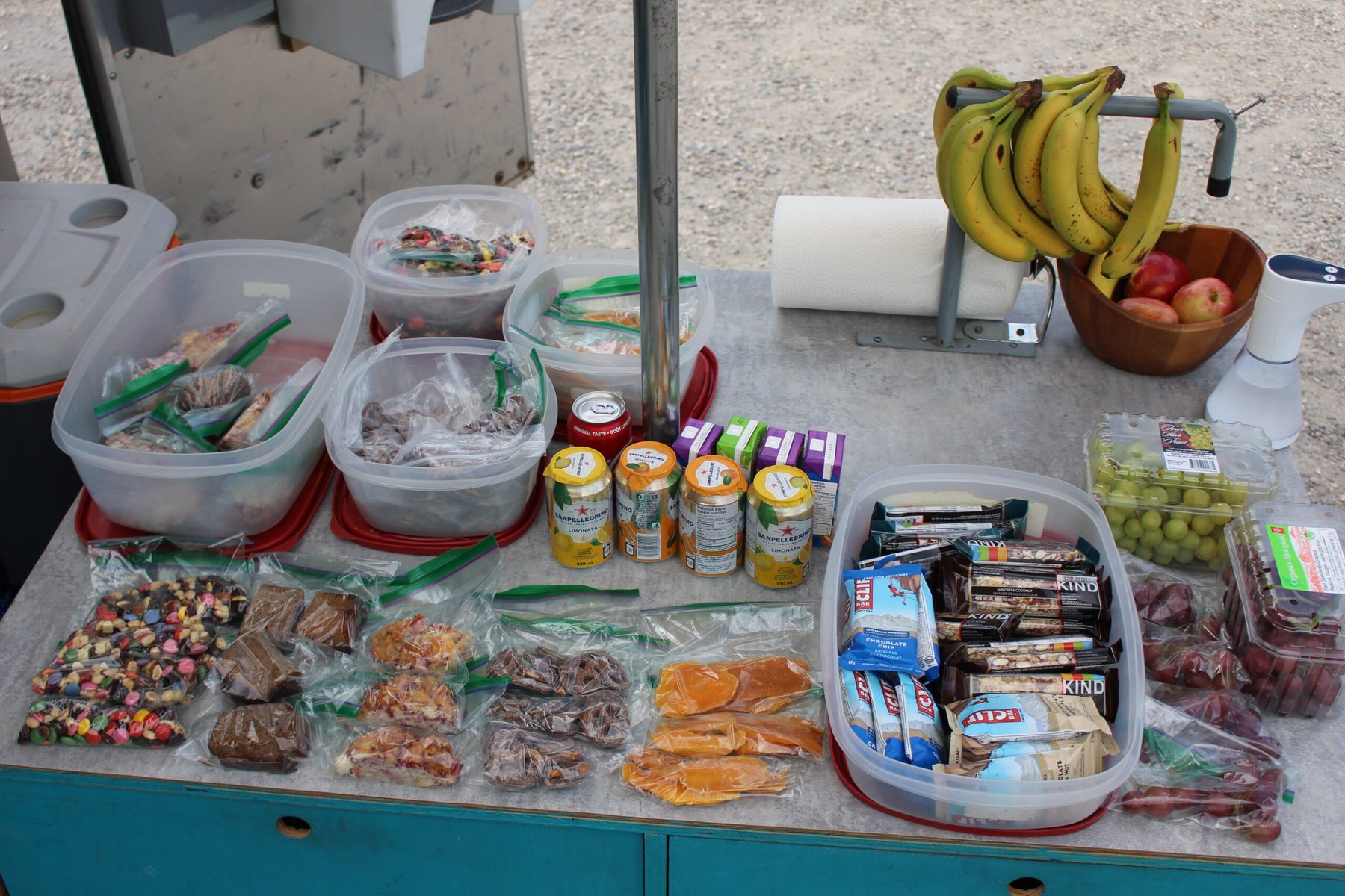 Typical snack spread provided during the tour