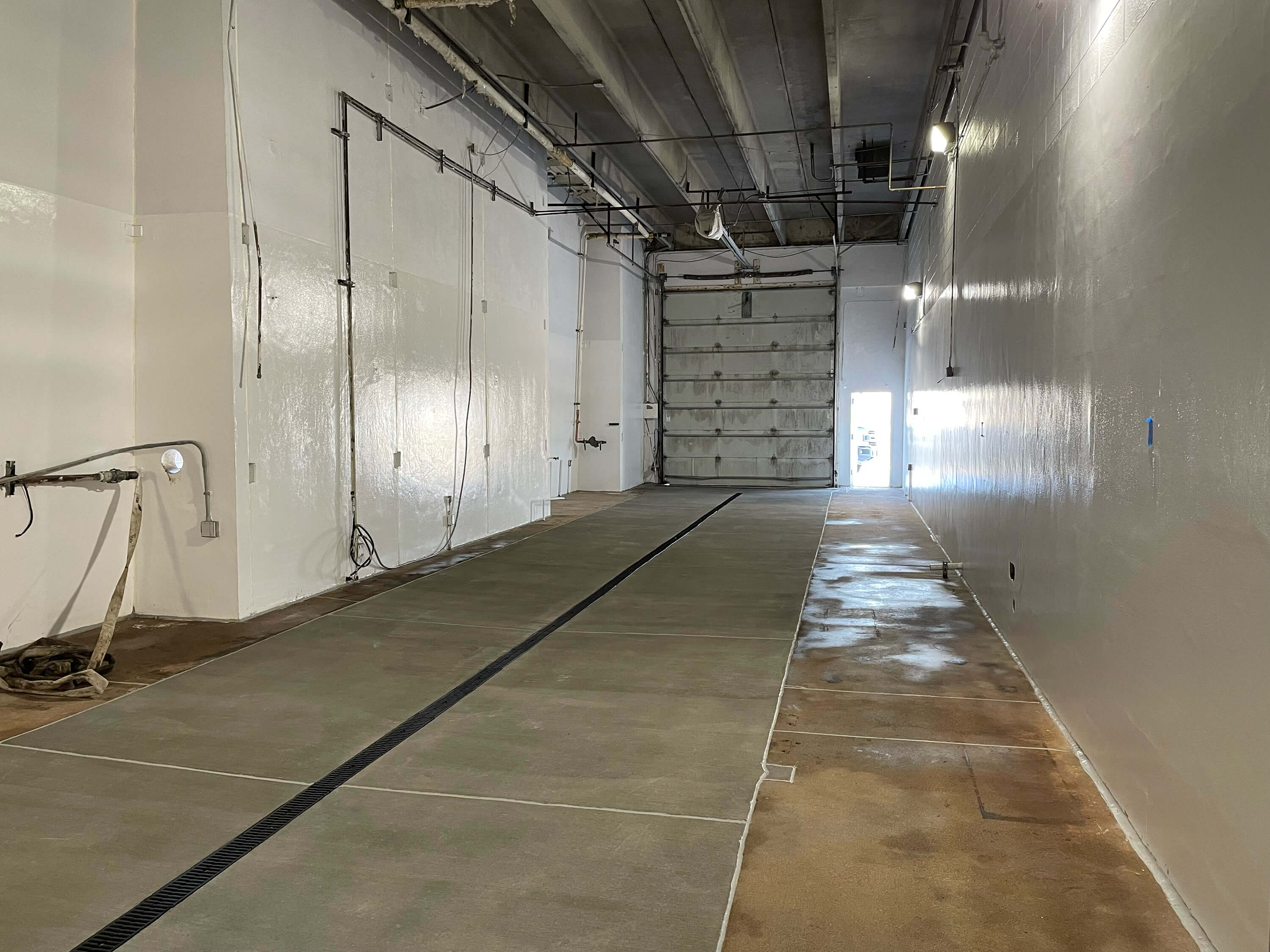 Concrete drainage after installation