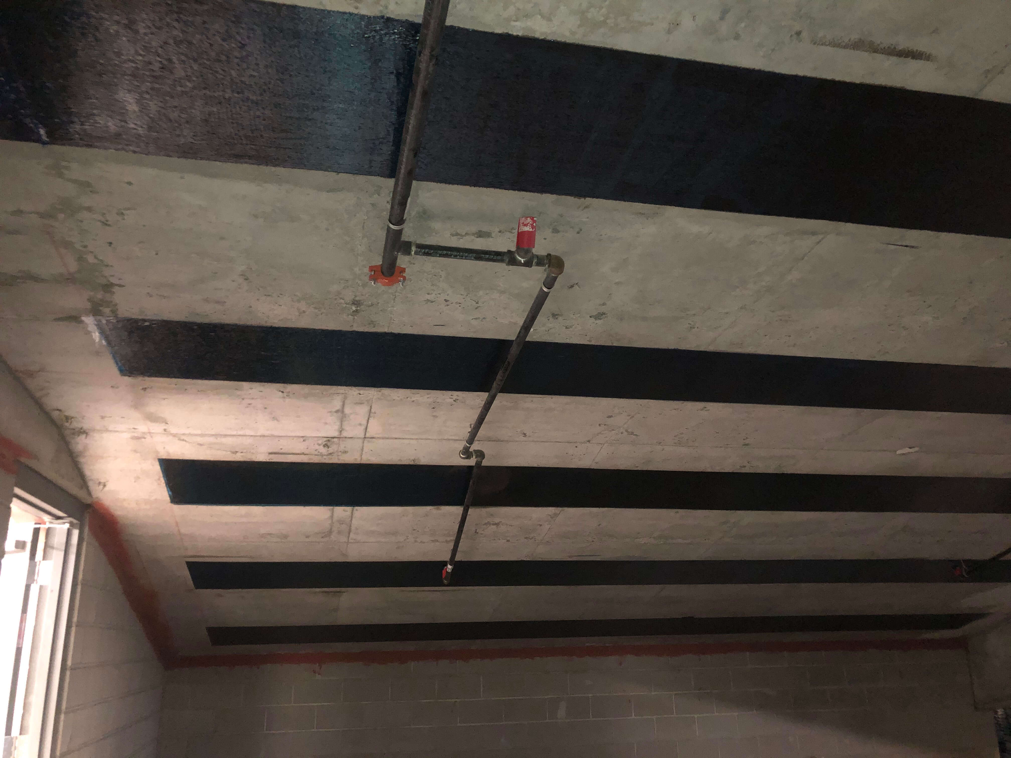 Carbon fiber strengthening detail