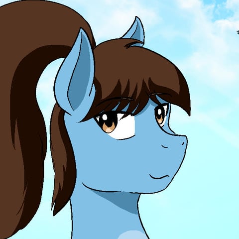 Graceful EG, Enrique Guinea’s pegasus avatar looking to the sky, drawn by the artist.