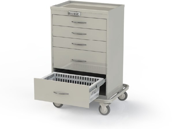 Tall medical procedure cart TKPS3200-B