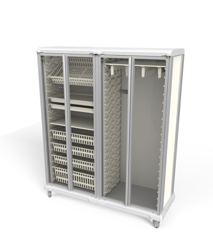 Mid-height Double-column medical storage cabinet UC40-5-GD-2