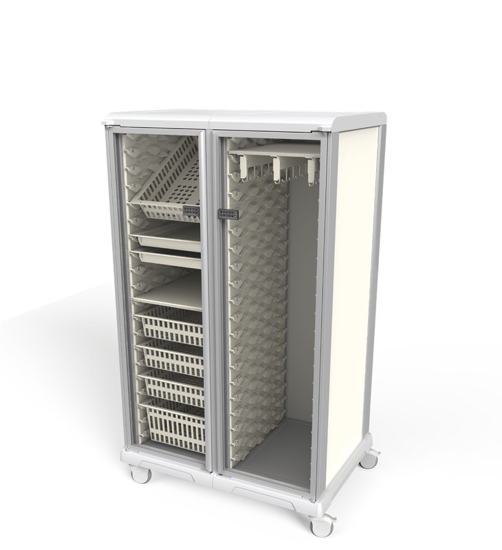 Mid-height Double-column (deep) medical storage cabinet UC60-5-GD-2