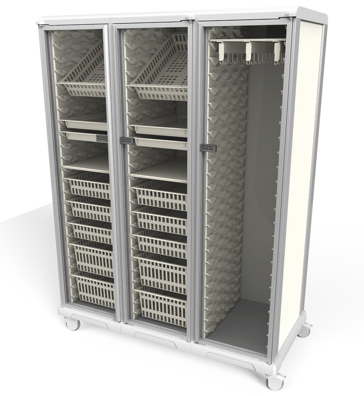 Tall Triple-column (deep) medical storage cabinet UC60-6-GD-3