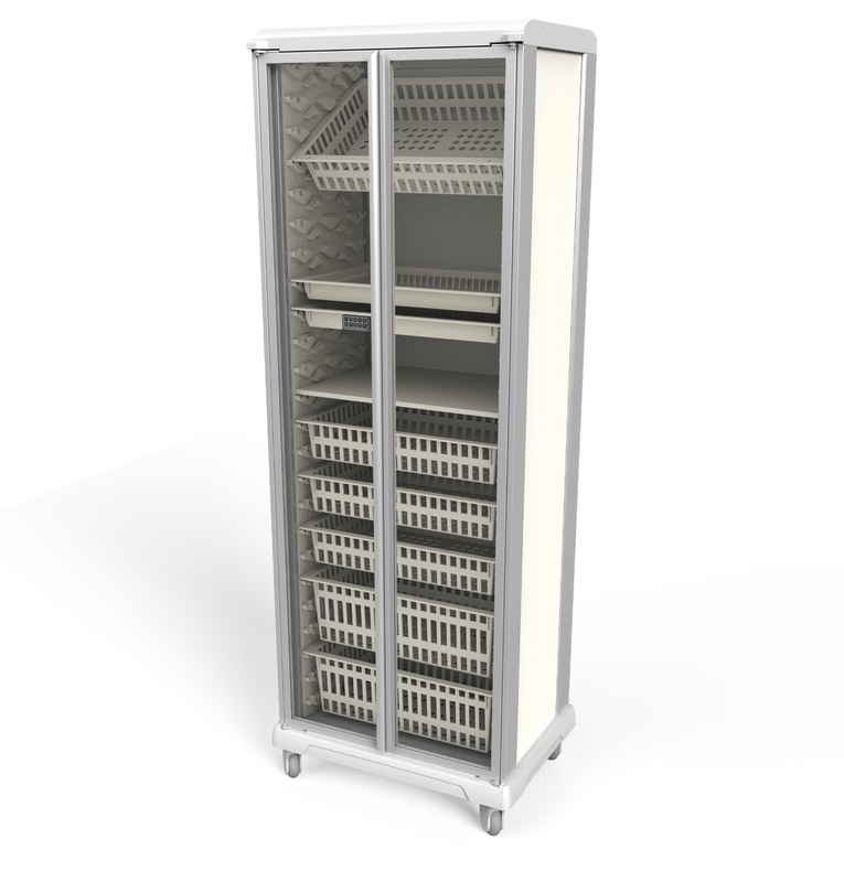 Tall Single-column medical storage cabinet UC40-6-GD