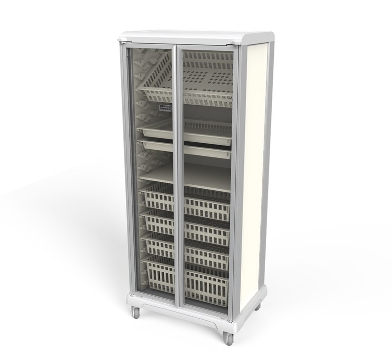 Mid-height Single-column medical storage cabinet UC40-5-GD