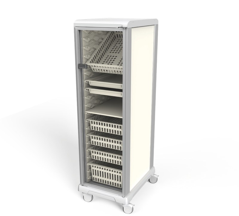 Mid-height Single-column (deep) medical storage cabinet UC60-5-GD