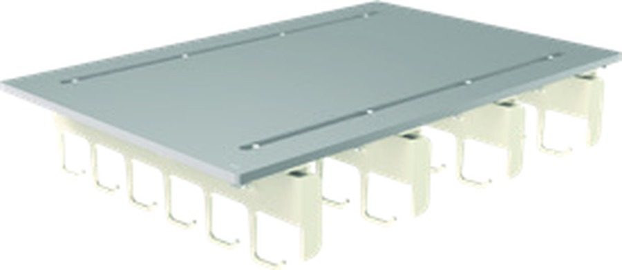 UNICAS cath glide shelf CGS40 with four CG40 hooks